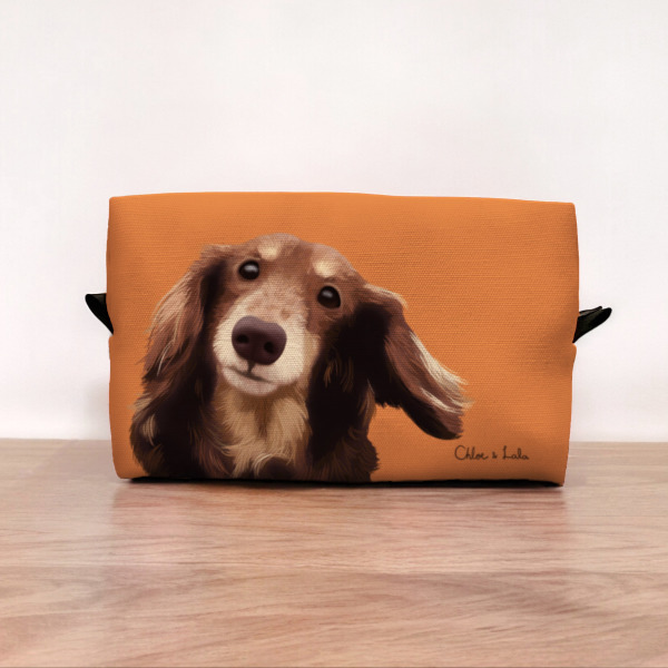 經典汪喵化妝包/收納包 - 巧克力奶油臘腸 巧奶臘腸 | 威威