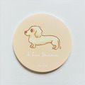 汪喵陶瓷吸水杯墊 - 單隻臘腸狗 | 臘腸狗杯墊_4