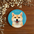 汪喵陶瓷吸水杯墊 - 柴犬 赤柴