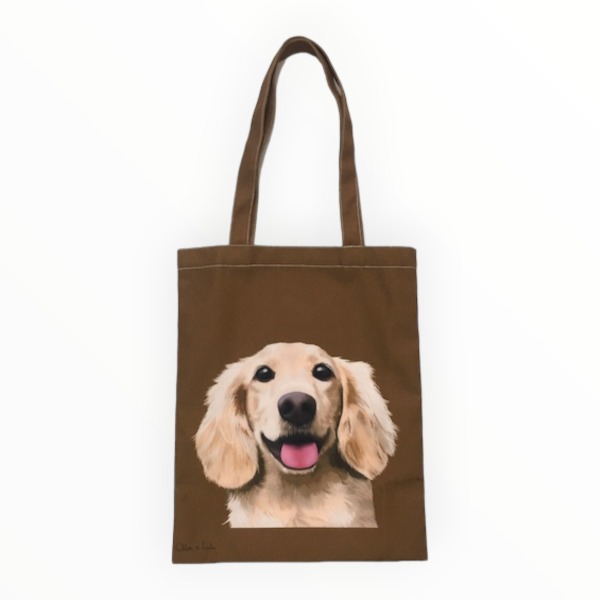 汪喵帆布提袋 - 奶油臘腸 | 奶油