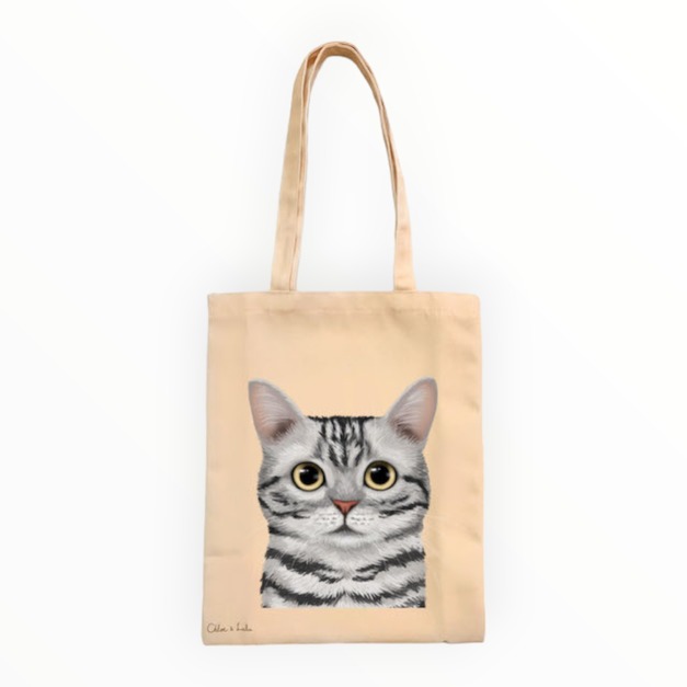 汪喵帆布提袋 - 美國短毛貓 美短