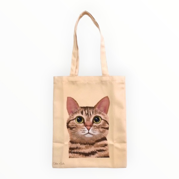 汪喵帆布提袋 - 虎斑貓