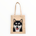 汪喵帆布提袋 - 黑柴 柴犬