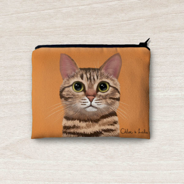 經典汪喵零錢包 - 虎斑貓