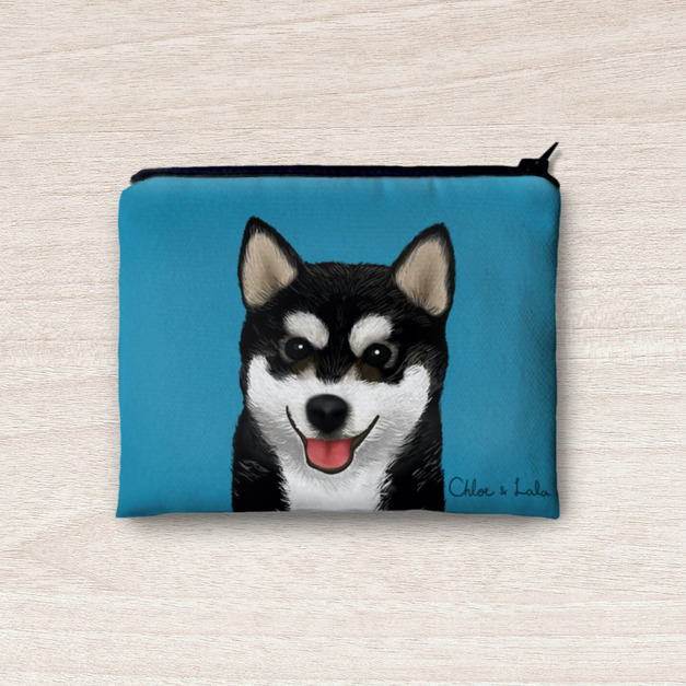 經典汪喵零錢包 - 黑柴 柴犬