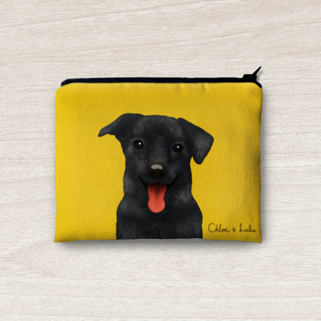 經典汪喵零錢包 - 黑米克斯 黑狗