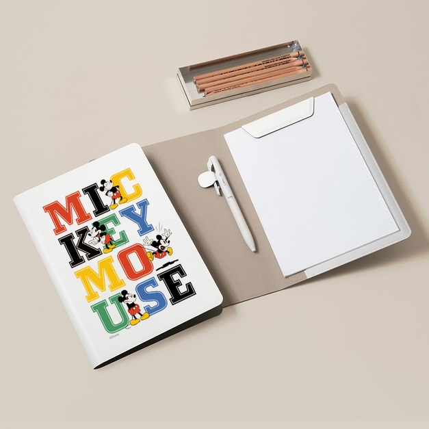 【米奇好朋友】米奇字畫_A5 書套筆記本 | 正版授權 | LHiDS