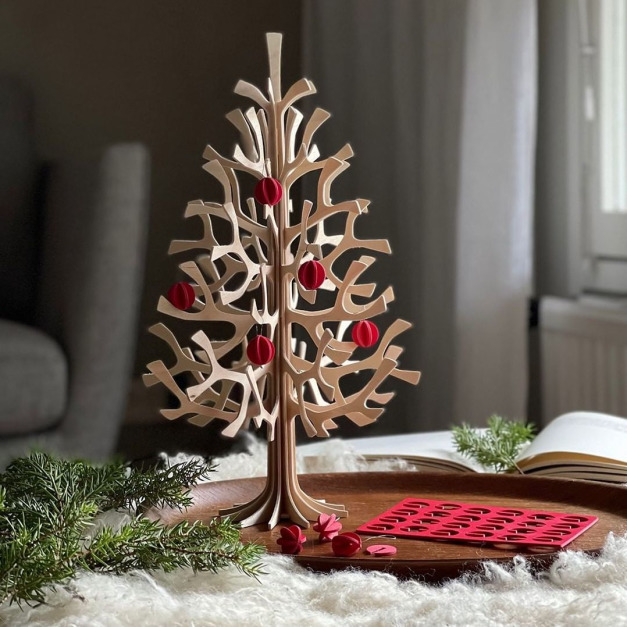聖誕樹 25cm - 芬蘭 3D 樺木立體拼圖｜lovi