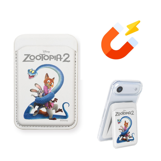 【動物方城市2】Alpha｜磁吸卡包無段式支架 _經典系列-Zootopia 2 灰 |  正版授權 | ergomi