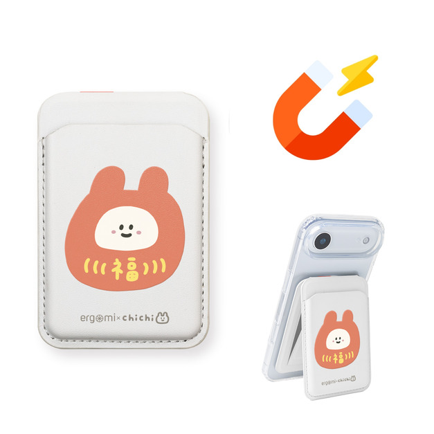 【ergomi x 87小兔】Alpha｜磁吸卡包無段式支架_福氣達摩 | ergomi