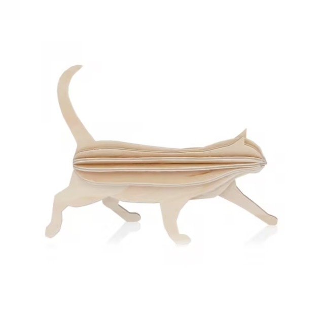 萌萌貓 / 原木色 12cm +$100