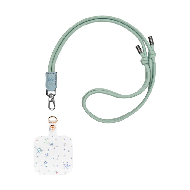 透明星光夾片+晨曦綠抽繩背帶