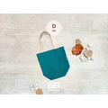 D04 多色帆布小提袋- 抹茶綠/大海藍/麻雀棕/珊瑚粉 w19.5xh19x底10 cm_2