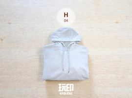 H04  純棉中性連帽T- 18色