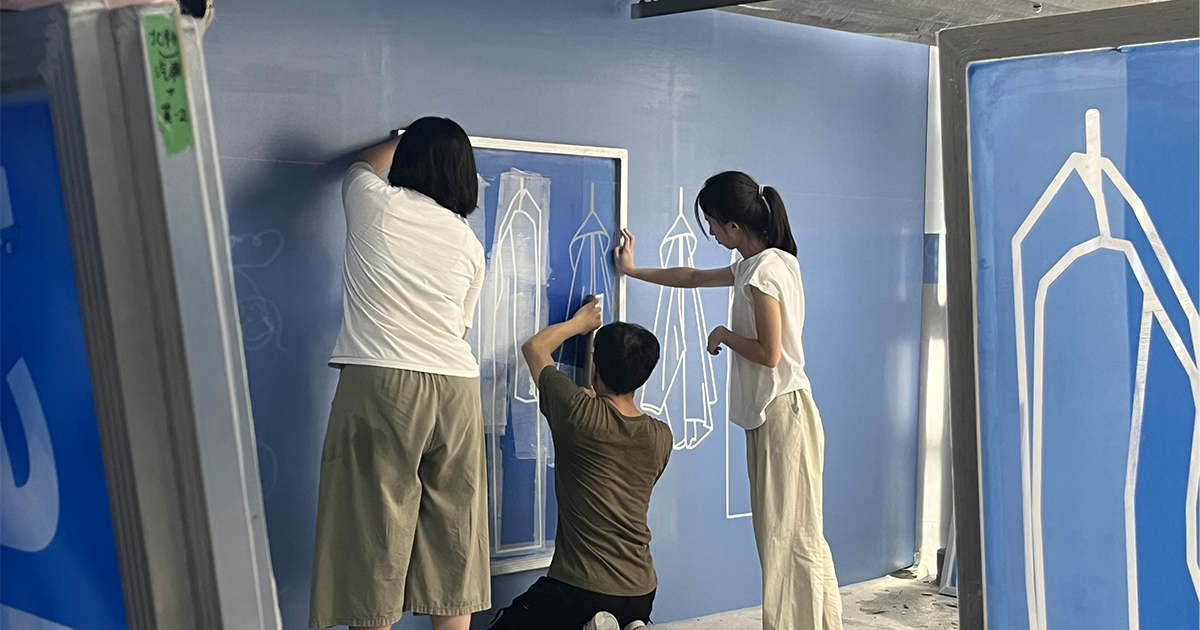 北科大停車場 牆面指標絹印／2026.08