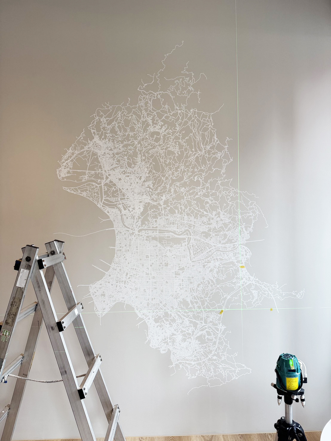 台北士林建案 牆面絹印 / 2026.01