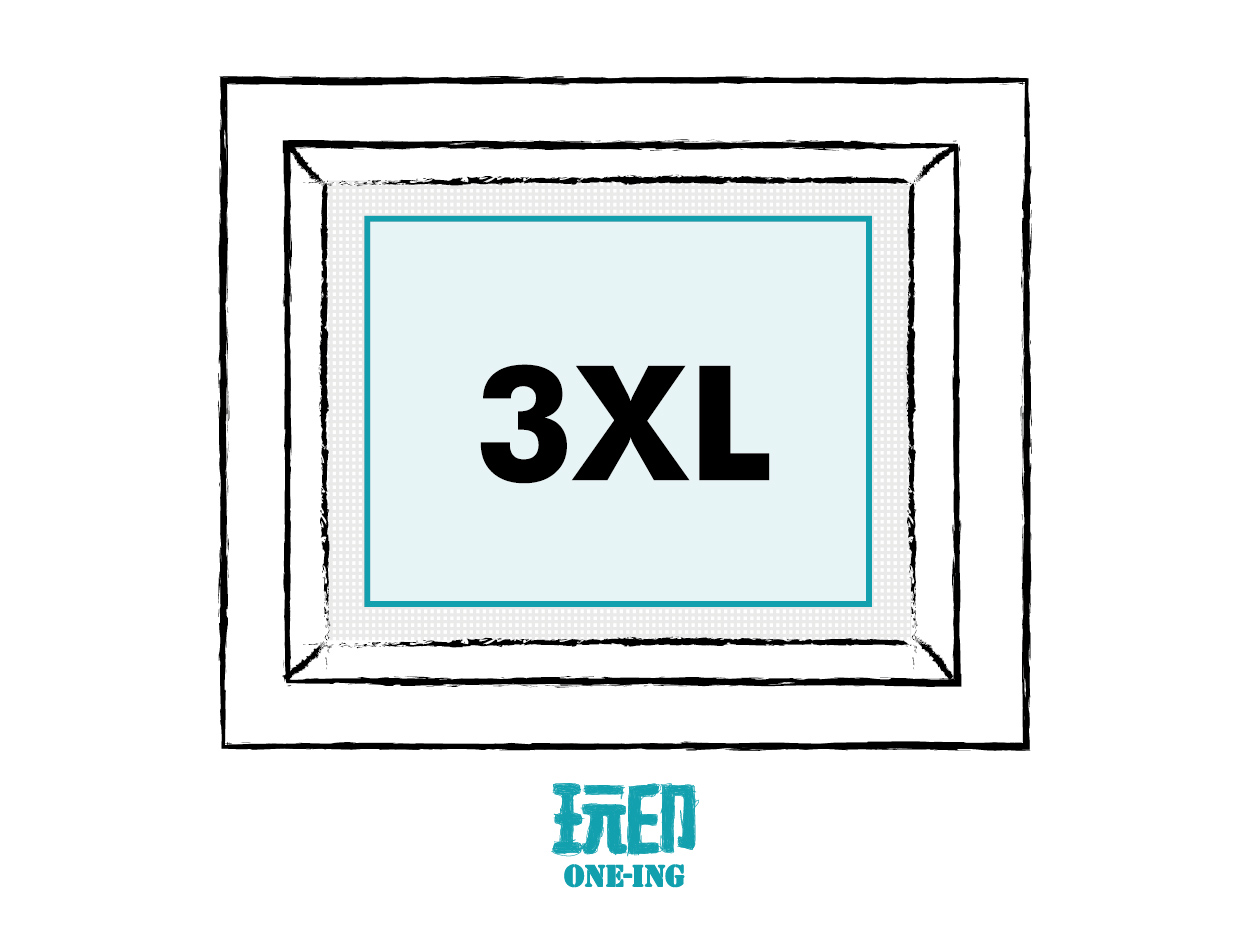 網版客製 - 3XL版鋁框內徑69X90cm