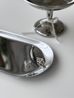 曳．袖珍蝴蝶結耳扣耳環