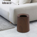 【日本ideaco】胡桃木紋家用垃圾桶-11.4L_1