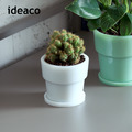 【日本ideaco】復古風奶玉植栽盆器(直徑9cm)-小-多色可選_2