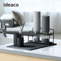 【日本ideaco】砂岩雙層杯瓶餐具瀝水架3件組-多色可選_3