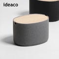 【日本ideaco】砂岩深型橢圓形收納盒(大)-多色可選_3