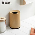 【日本ideaco】橡木紋摩登圓形桌邊垃圾桶-1.2L_2