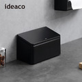 【日本ideaco】長方纖形桌邊按壓式垃圾桶-1.8L-4色可選_4