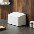 【日本ideaco】長方纖形桌邊按壓式垃圾桶-1.8L-4色可選_3