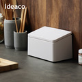 【日本ideaco】長方纖形桌邊按壓式垃圾桶-1.8L-4色可選_5