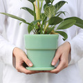 【日本ideaco】復古風奶玉植栽盆器(直徑12cm)-大-多色可選