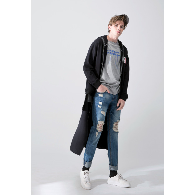 【中性款】多變穿法連帽外套/黑色