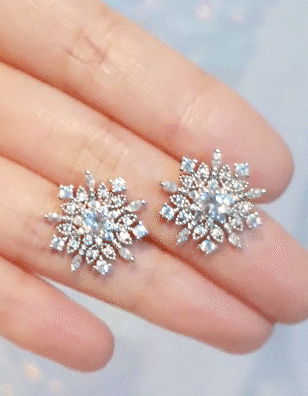 [ITZY 有娜配戴款] 雪花紛飛耳環/耳夾_2