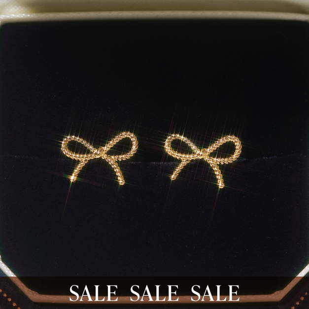 14k 桃樂絲蝴蝶結耳環