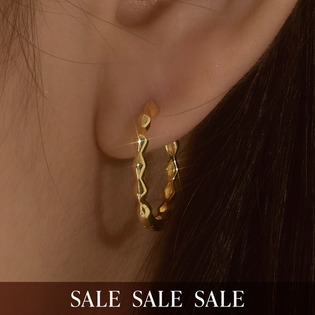 [蘇怡賢配戴款]14k 復古圈式耳環