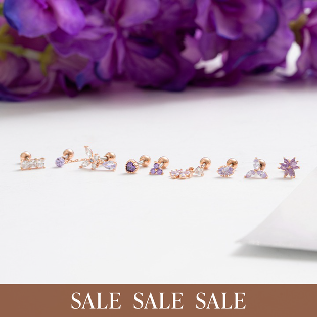 薰衣草紫系列耳環