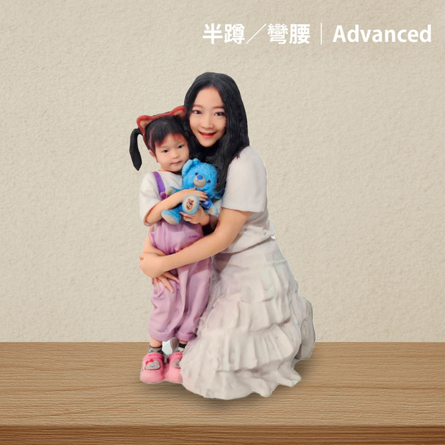 3D真人公仔(單人半蹲)-18公分