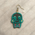 刺繡骷顱耳環/獨一無二只有一件_4