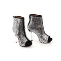 爆裂紋Party焦點高跟靴-炫目銀黑_2