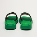 馬毛棋盤格厚底拖-綠色_3