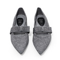平底尖頭飛織鞋-灰色_2