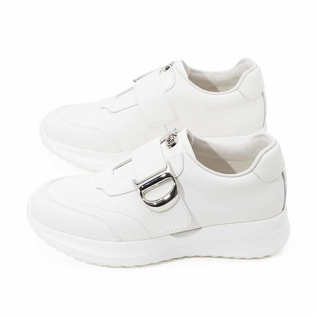 大D釦休閒鞋-白色