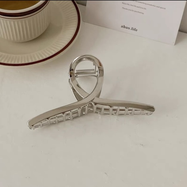 銀色交叉夾 11CM