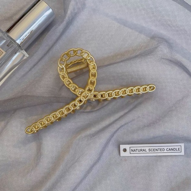 金色交叉簍空夾 11CM