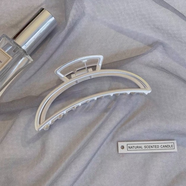 大號霧銀色月亮夾 11CM