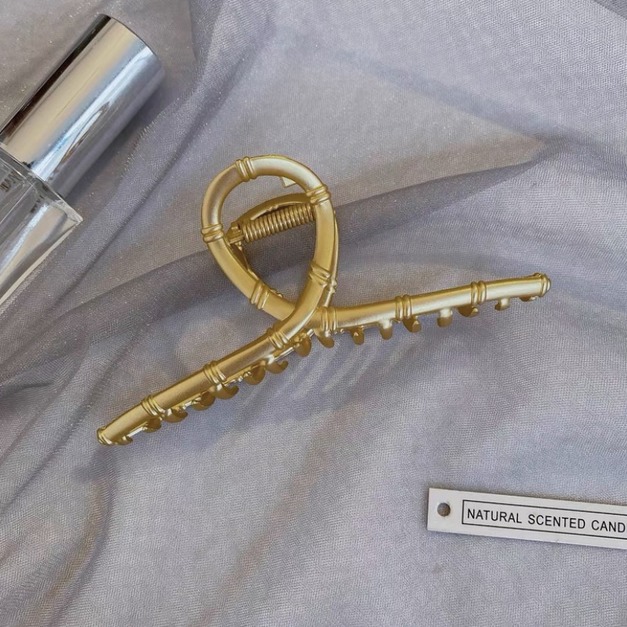 金色交叉竹節夾 11CM