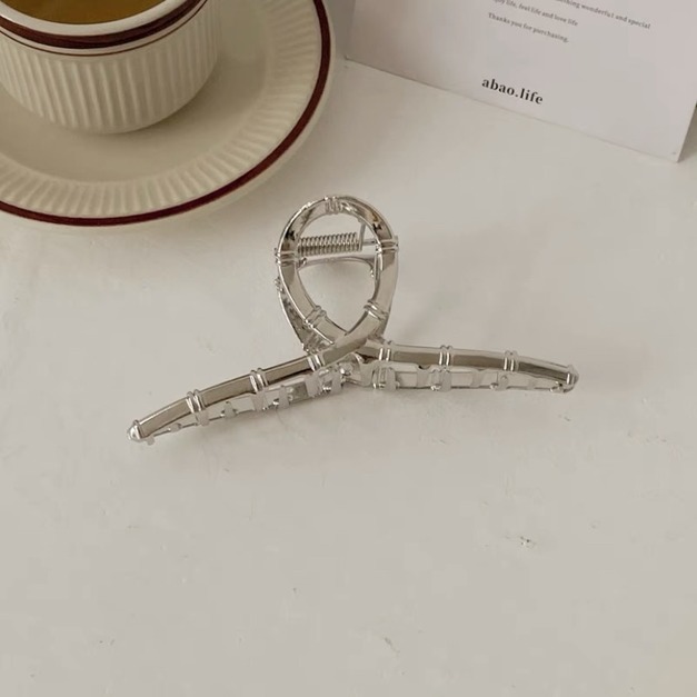 銀色交叉竹節夾 11CM