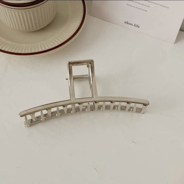 大號銀色一字夾 11CM