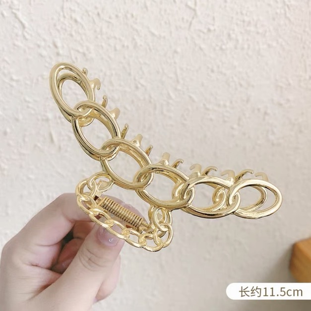 金色簍空六環夾 11.5CM