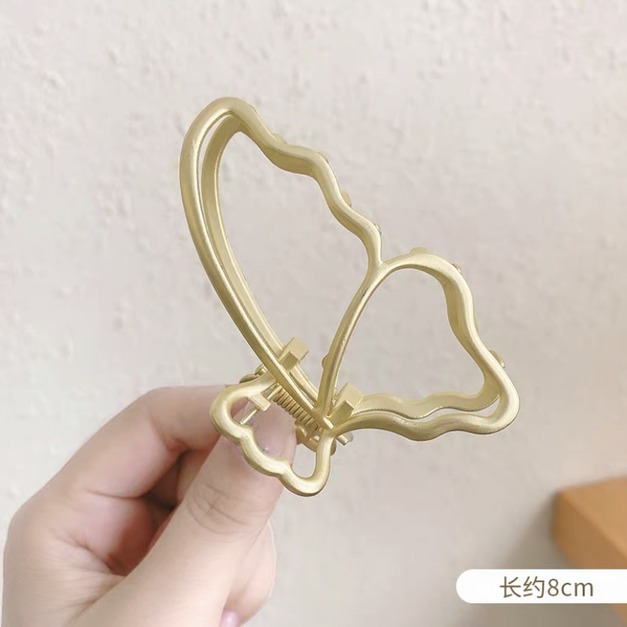 金色蝴蝶夾 8CM
